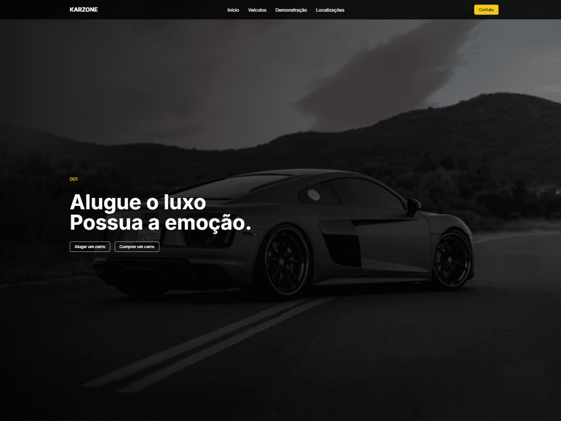 Landing page para concessionária.